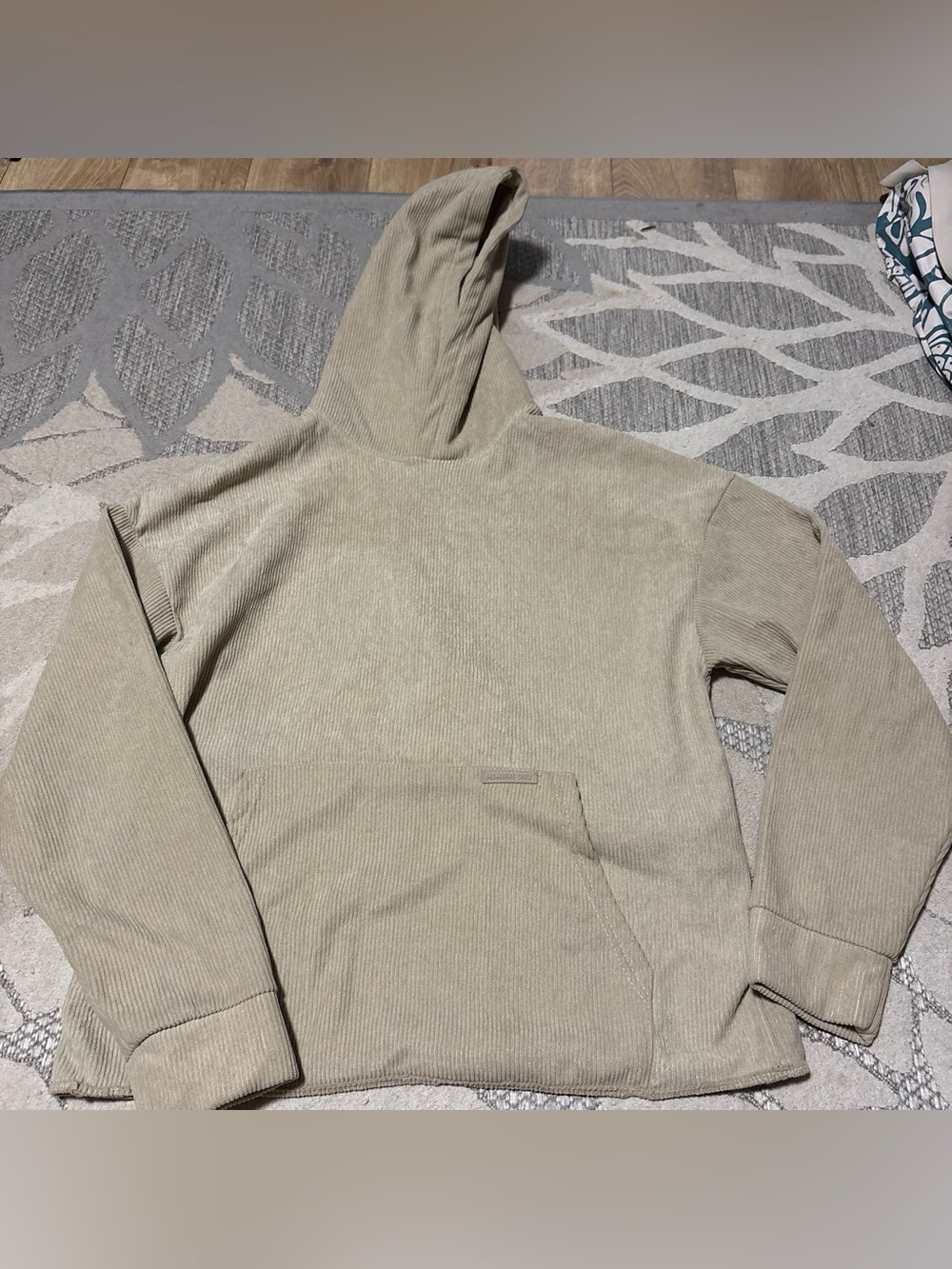 Members Only Ribbed Corduroy Hoodie - Beige